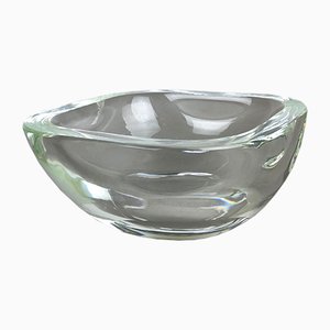 Bol Shell Mid-Century en Verre de Murano Transparent de Cenedese Vetri