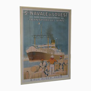 Póster de St. Navale of The West Transport Wines de Sandy Hook, años 30