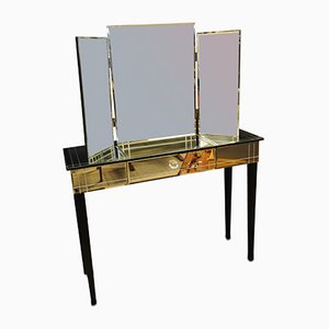 Art Deco Style Console Table and Mirror Set, 2000s, Set of 2