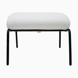 Italienischer Mid-Century Hocker aus Bouclé Wolle von Marco Zanuso für Arflex, 1960er