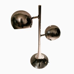 Italian Adjustable Polished Steel Table Lamp, 1960s