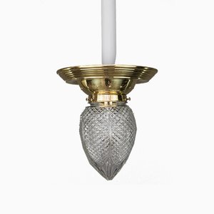 Jugendstil Cut Glass Ceiling Lamp, 1908