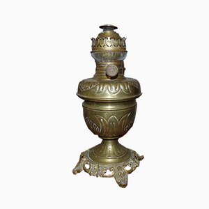 Antique Brass Oil Lamp from Lempereur & Bernard