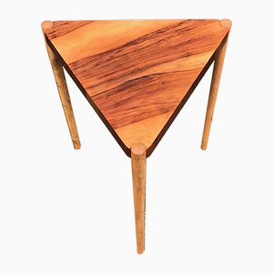 Danish Modern Walnut & Oak Side Table by Edmund Jørgensen, 1960s