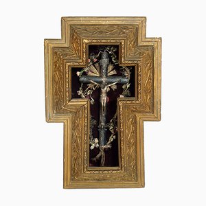 17th Century Italian Silver and Giltwood Crucifix, 1900s