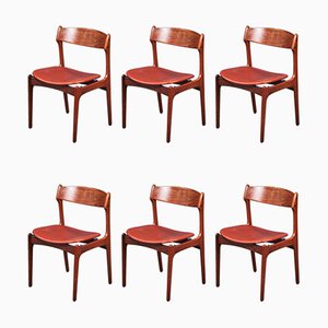 Vintage Danish Rosewood Dining Chairs by Erik Buch, 1960s, Set of 6