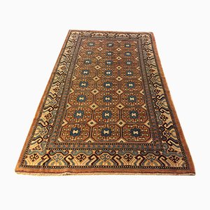 Antique Chinese Brown and Blue Khotan Rug, 1870s