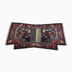 Tapis Tibetain Rouge en Laine, 19e Siècle