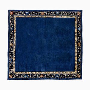 Chinesischer blauer Wollteppich, 1920er