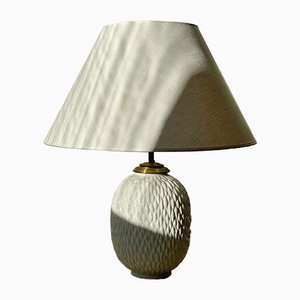 Large Stoneware Model Chamotte Table Lamp by Gunnar Nylund for Rörstrand, 1950s