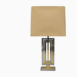 Italian Brass and Chrome Table Lamp, 1970s
