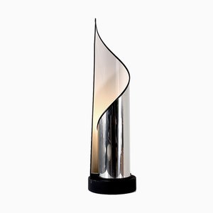 Italian Stainless Steel Table Lamp from Stilnovo, 1970s