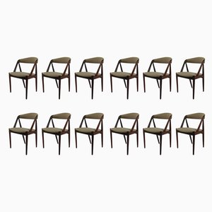 Fully Restored Mid-Century Teak Dining Chairs by Kai Kristiansen, 1960s, Set of 12