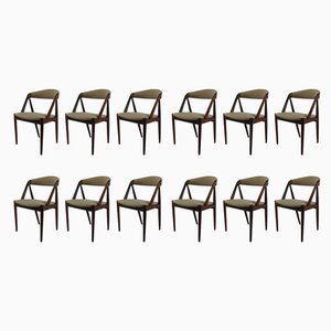 Mid-Century Teak Dining Chairs by Kai Kristiansen, Restored with Customizable Reupholstery, 1960s, Set of 12