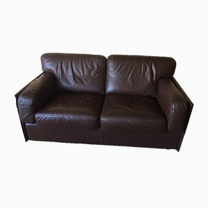 Vintage 2-Seater Brown Leather Sofa from Leolux