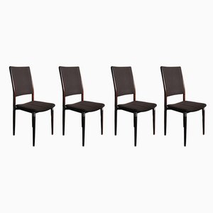 Italian Rosewood Model S81 Dining Chairs by Eugenio Gerli for Tecno, 1950s, Set of 4
