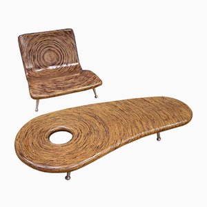 Armchair & Table Set by A. Clayton Tugonon for SNUG, 2000s
