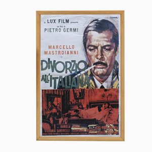 Vintage Divorzio all'Italiana Movie Poster from Film TV Magazine, 1990s