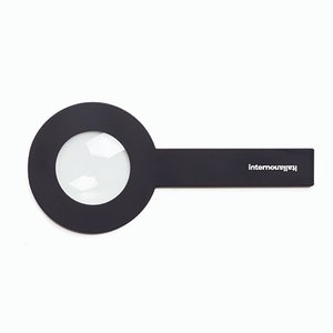 STRA Lens Magnifying Glass in Black by Giulio Iacchetti for Internoitaliano