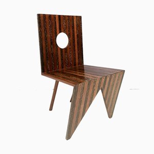 Italian Solid Mahogany Side Chair, 1980s