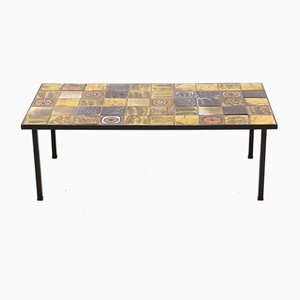 Ceramic & Metal Coffee Table, 1960s