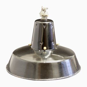 Mid-Century Industrial Enamelled Pendant Lamp