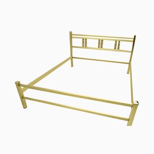 Mid-Century Italian Brass and Bronze Double Bed by Luciano Frigerio, 1970s
