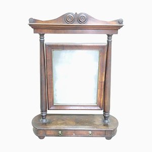 Antique Walnut Table Mirror