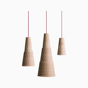 Seia Pendant Lamps by Maurizio Bernabei for Bottega Intreccio, Set of 3