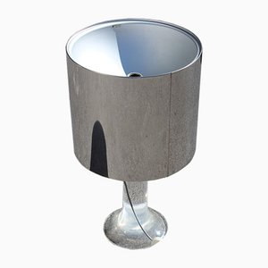 Stahl & Acrylglas Tischlampe von Guzzini, 1970er