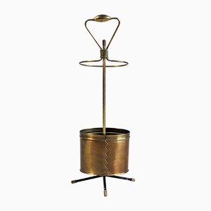 French Golden Brass Umbrella Stand by Mathieu Matégot, 1950s