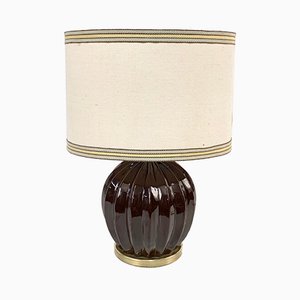 Italienische Tischlampe aus glasierter Keramik von Tommaso Barbi, 1970er