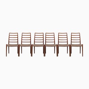 Teak Esszimmerstühle von Niels Otto Møller für JL Møllers, 1960er, 6er Set