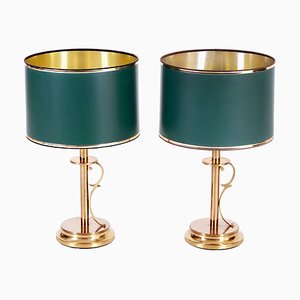 Mid-Century Scandinavian Brass Table Lamps from AB Stilarmatur Tranås, 1960s, Set of 2