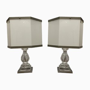 Acrylic Glass Table Lamps, 1960s, Set of 2