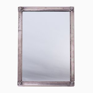 Antique Biedermeier Silver Mirror, 1820s