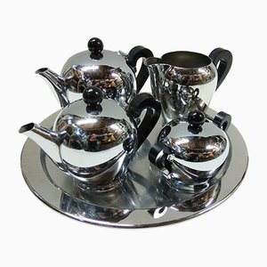 Model Bombè Coffee or Tea Service from Alessi, 1940s, Set of 5