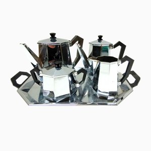 Model Ottagonale Coffee or Tea Service from Alessi, 1940s, Set of 5