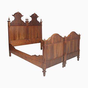 Set of Italian Walnut Double Bed
