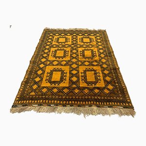 Goldener Mid-Century Afghan Teppich