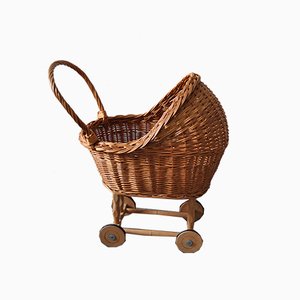 Antique Wicker Toy Pram