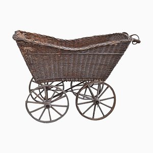 Antique Decorative Wicker Pram