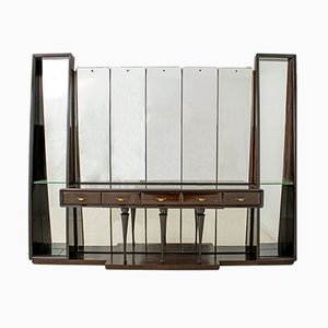 Walnut Sideboard with Mirrors by Guglielmo Ulrich for Ar.Ca, 1940s