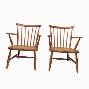 Mid-Century Scandinavian Lounge Chairs, Set of 2