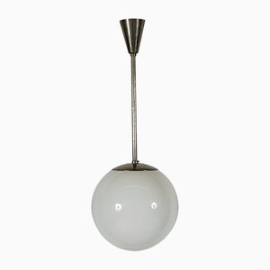 Bauhaus Glass Ball Pendant Lamp by AB Read for Troughton & Young, 1930s