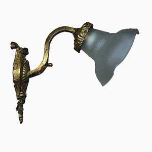 Antique Art Nouveau Brass Sconce