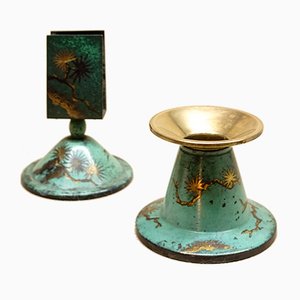 2 Kerzenleuchter Artdeco Jugendstil Kerzenständer Tischleuchter Antik Mes Silber 2 Kerzenleuchter Artdeco Jugendstil Kerzenständer Tischleuchter Antik Mes Silber