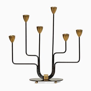 Swedish Candleholder by Gunnar Ander for Ystad Metall, 1950s