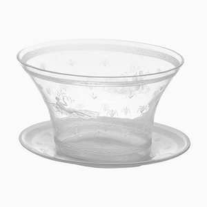 Vaso in vetro di Simon Gate per Orrefors, Svezia, 1918