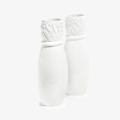 Vases Postmodernistes en Céramique par Norman Trapman, 1980s, Set de 2